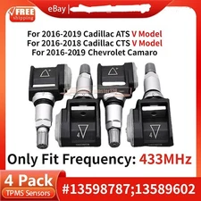 4PCS Tire Pressure Sensor TPMS 13598787 For Chevy Camaro Cadillac ATS CTS 433MHZ