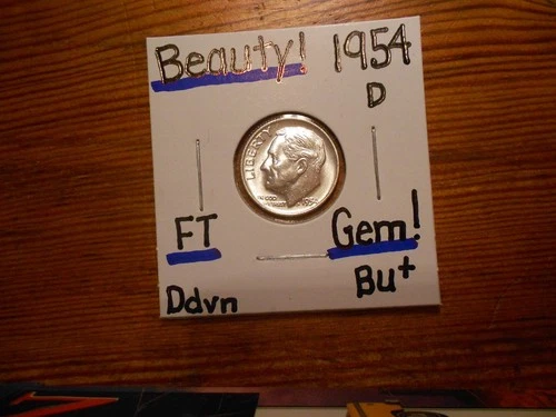 1954D Roosevelt Dime Gem BU+ BEAUTY!!! Full Torch!!!! NICE!!!!!