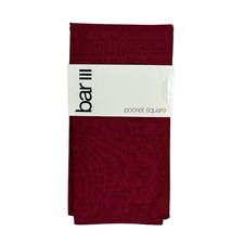 Bar III Mens Beach Solid Pack of 2 Pocket Square Burgundy 12.5"x12.5"