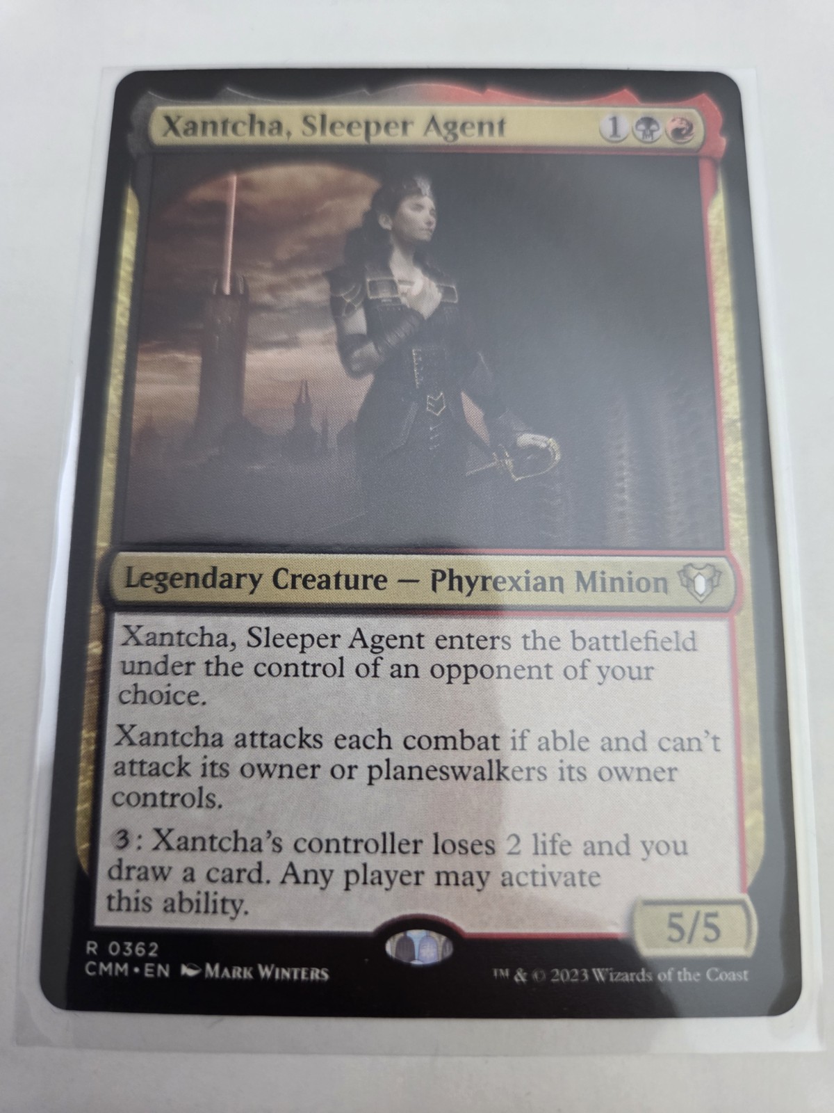 mtg, Xantcha, Sleeper Agent Commander Masters Regular NM