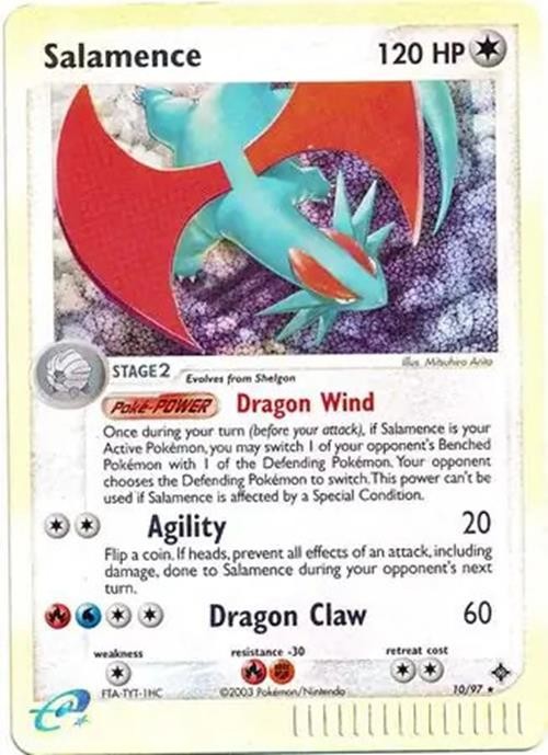 Salamence - 10/97 - Pokemon Ex Dragon Reverse Holo NM