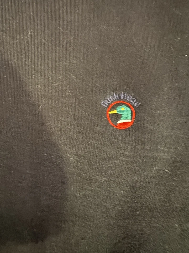 Sudadera de Colección Años 90 Cabeza de Pato Para Hombre Bordada Negra Cuello Redondo Talla:XL Foto 2 de 4