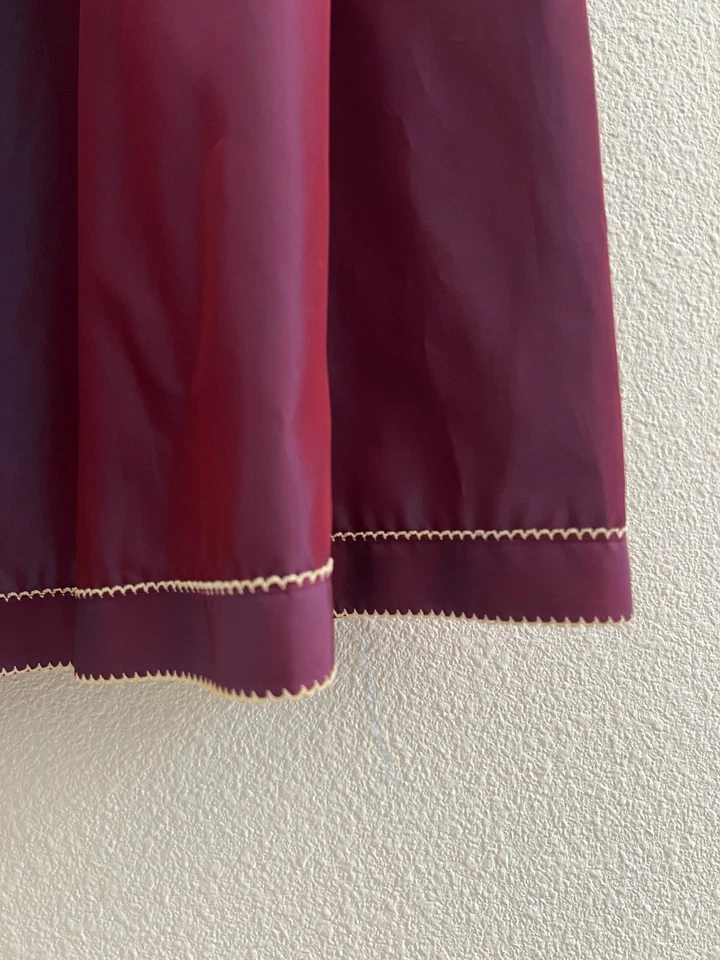 Maxi Falda Victor Costa 8 Magenta Borgoña Tafetán Formal Plisada Fiesta De Colección Foto 3 de 4