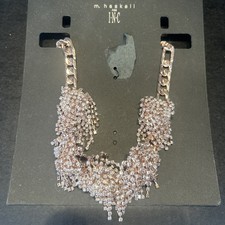 Collier Miriam Haskell pour INC ton or rose et cristal