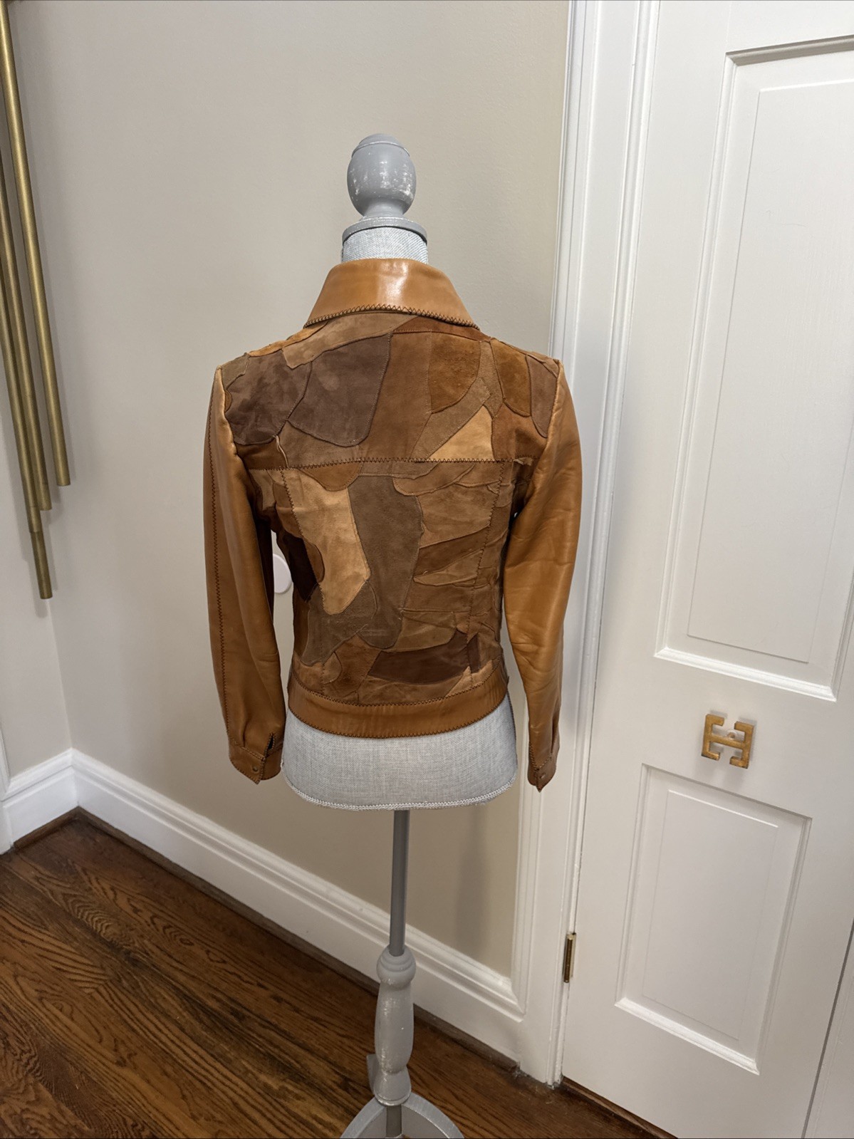 Vintage Leather/Suede Patchwork Jacket Women’s S … - image 7