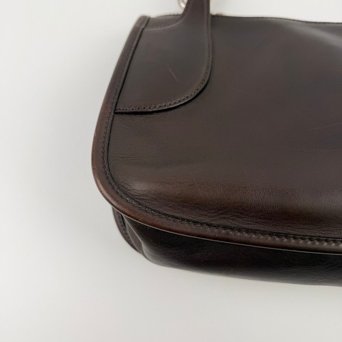 Prada Women's Brown Leather Shoulder Bag Used Good From Japan - Picture 7 of 16