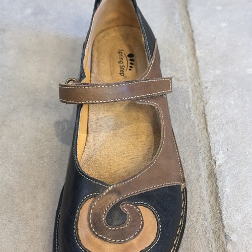 Spring Step Mary Jane Gr. 41 (10) Cosmic Damenschuhe schwarz braun Leder Landhaus - Bild 8 von 13