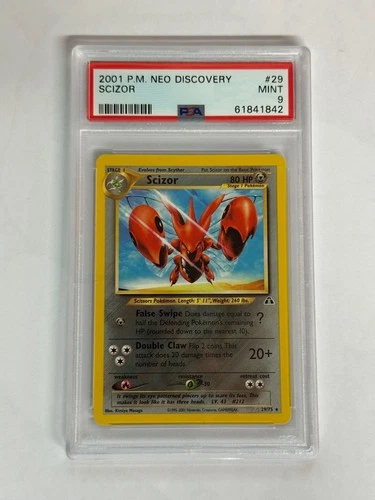 2001 Pokemon Neo Discovery #29 Scizor PSA 9 WoTC Card