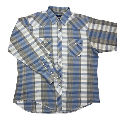 VTG 90s Wrangler Western Shirts Pearl Snap Cowboy Button Down Patterned  XL