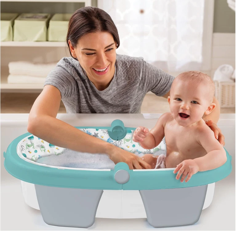 Bañera Plegable Para Bebes Tina Plegable De Vinilo Multifuncional Para Bañar NUEVO Foto 2 de 4