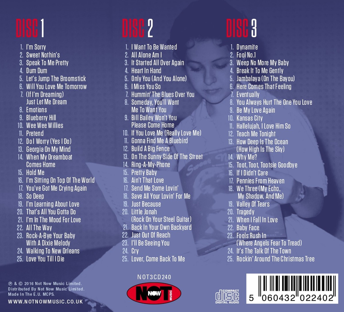 BRENDA LEE * 75 Greatest Hits * NEW 3-CD Set * All Original