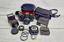 Nikon EM 35mm SLR Nikon Series E 50mm f1.8 Film Camera  Speedlight Flash