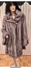 Omg Stunning Women Designer Grey Mink Coat Size 18-22