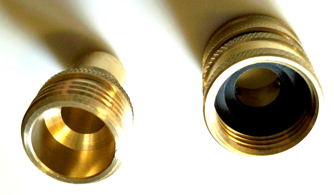 Attacchi Rapidi Raccordi per Tubo da Giardino, Connettore per Tubo Flessibile in Ottone da 1/2, Connettore rapido per Tubo da Giardino, 2 Pezzi Adattatore per Rubinetto
