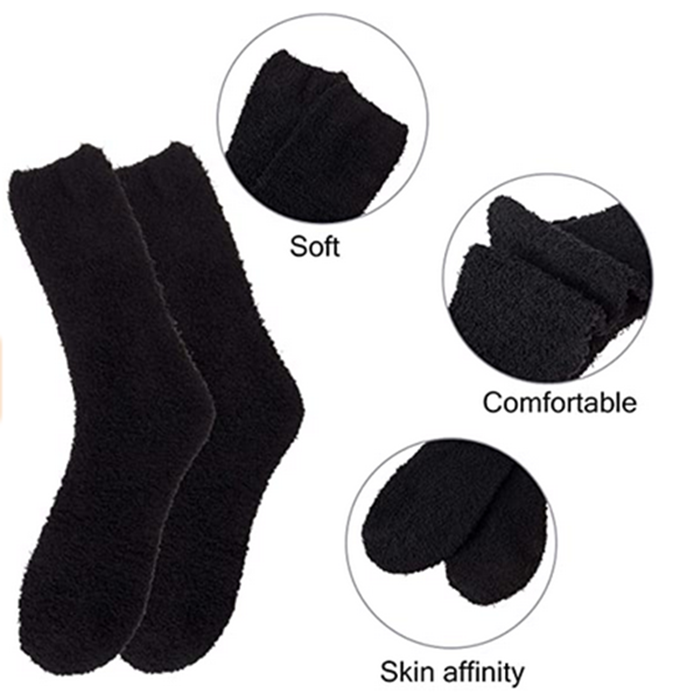 6 Pairs Mens Winter Thermal Thick Bed Socks Fleece Fluffy Cosy Warm