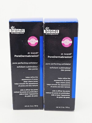 Dr. Brandt Pore Dermabrasion Exfoliator 2oz Deep Cleanse NEW Sealed Lot of 2