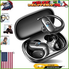 Water-Resistant Bluetooth Earbuds with Touch Control and 60H Playtime - Black