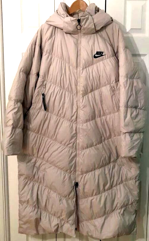 OFF WHITE X NIKE NIKE DOWN FILL PARKA LUNGO BIANCO BEIGE AVORIO DONNA XXL 2XL BV2881 008
