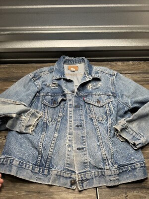 Vintage Levi 2 pocket small ''e'' Jacket 70505-0217 Type 3 Size 48  Distressed
