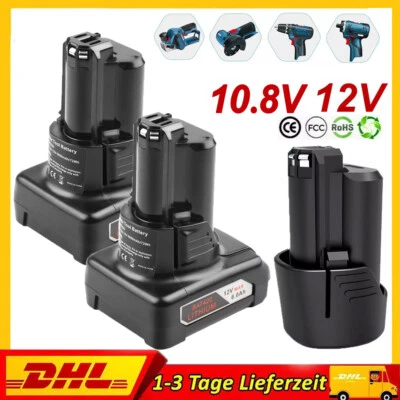 MARKENLOS 6Ah Li-ion Akku Für Bosch Professional GBA 12V 4Ah BAT411 GSR,GDR BAT412 BAT420