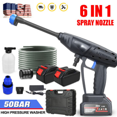 #ad #ad Cordless Power Washer 6in1 High Pressure Washer Jet Water Wash Car Gun Cleaner $84.02