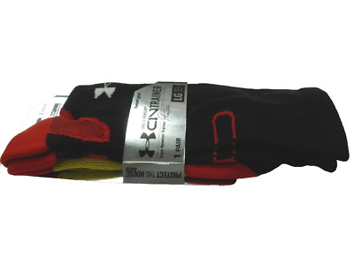 UNDER ARMOUR Performance Crew Socks Cam Newton CN1 Trainer Black L (Sz 9-12.5)