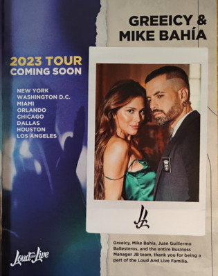 2022 GREEICY & MIKE BAHIA ORIGINAL (UNFRAMED) magazine PROMO AD 10 x 13