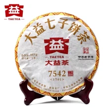 Dayi Pu'er Tea, 2017 Classic 7542 Pu'er Raw Tea Cake, 357g, Chinese Pu'er Tea