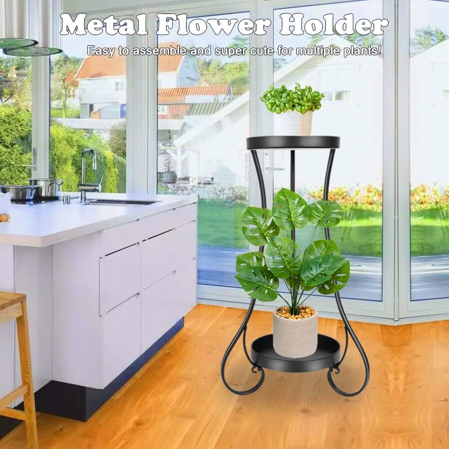 IKNHYEG Tall Plant Stand Indoor,Creative Heart Shape Potted Metal Plant