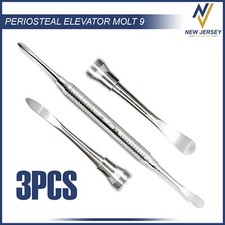 3 Pcs Periosteal Molt #9 Elevator Surgical Dental Instruments German Grade