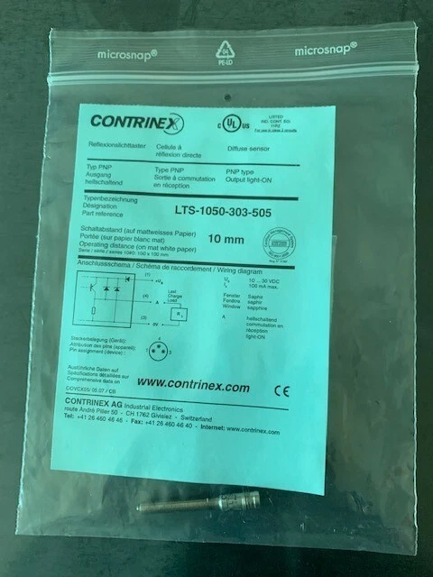 Contrinex LTS-1050-303-505 Micro Photoelectric Sensor