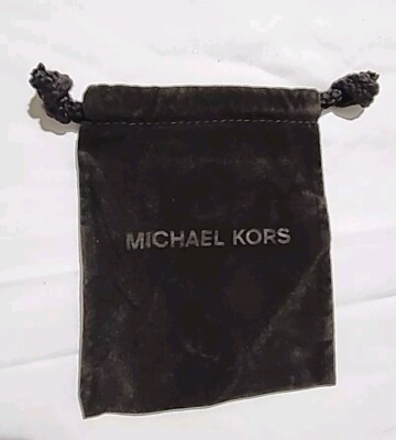 Michael Kors Drawstring Brown Jewelry Bag NEW 3.5'' X 4''