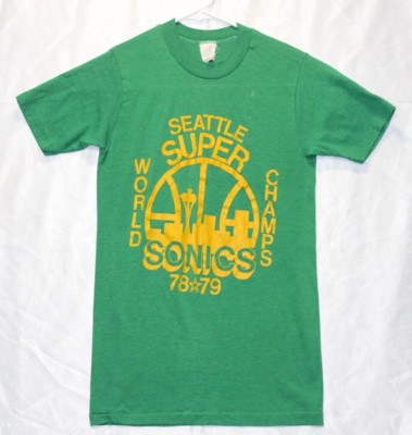 Vtg Sport-T By Stedman Men's 70s Seattle Supersonics NBA World Champs T-Shirt S