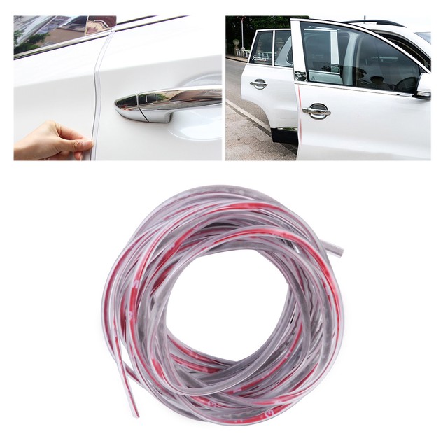 16FT/5M Transparent Car Door Edge Protector Strip Moulding Guard Cover