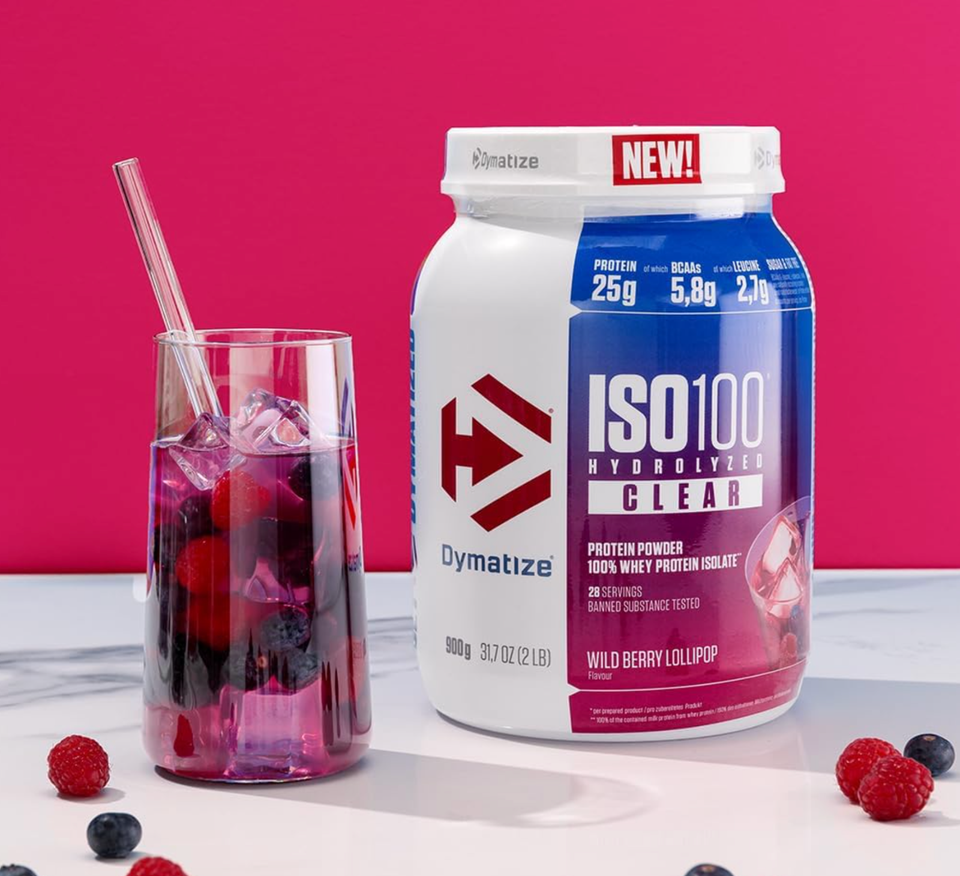 Dymatize ISO 100 Hydrolyzed Clear Wild Berry Lollipop 900g Whey Protein