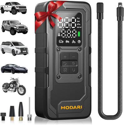 Tire Inflator Portable Air Compressor - 4X Faster 160 PSI Air Pump for Car Tires