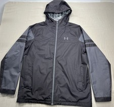 Under Armour UA Storm Anorak Jacket Men Large Gray/Black Full Double Zip Pocket