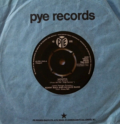 Kenny Ball And His Jazz Band-Samantha/Nuages Vinyl 7'' Single.1961 Pye 7NJ 2040.