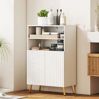 Homcom Badezimmerschrank Schmal Mit 2 Soft-Close-TüRen FüR Badezimmer Weiß