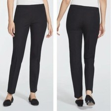 Lafayette 148 New York Bleeker Pants Women Size 16 Black Classic Trousers