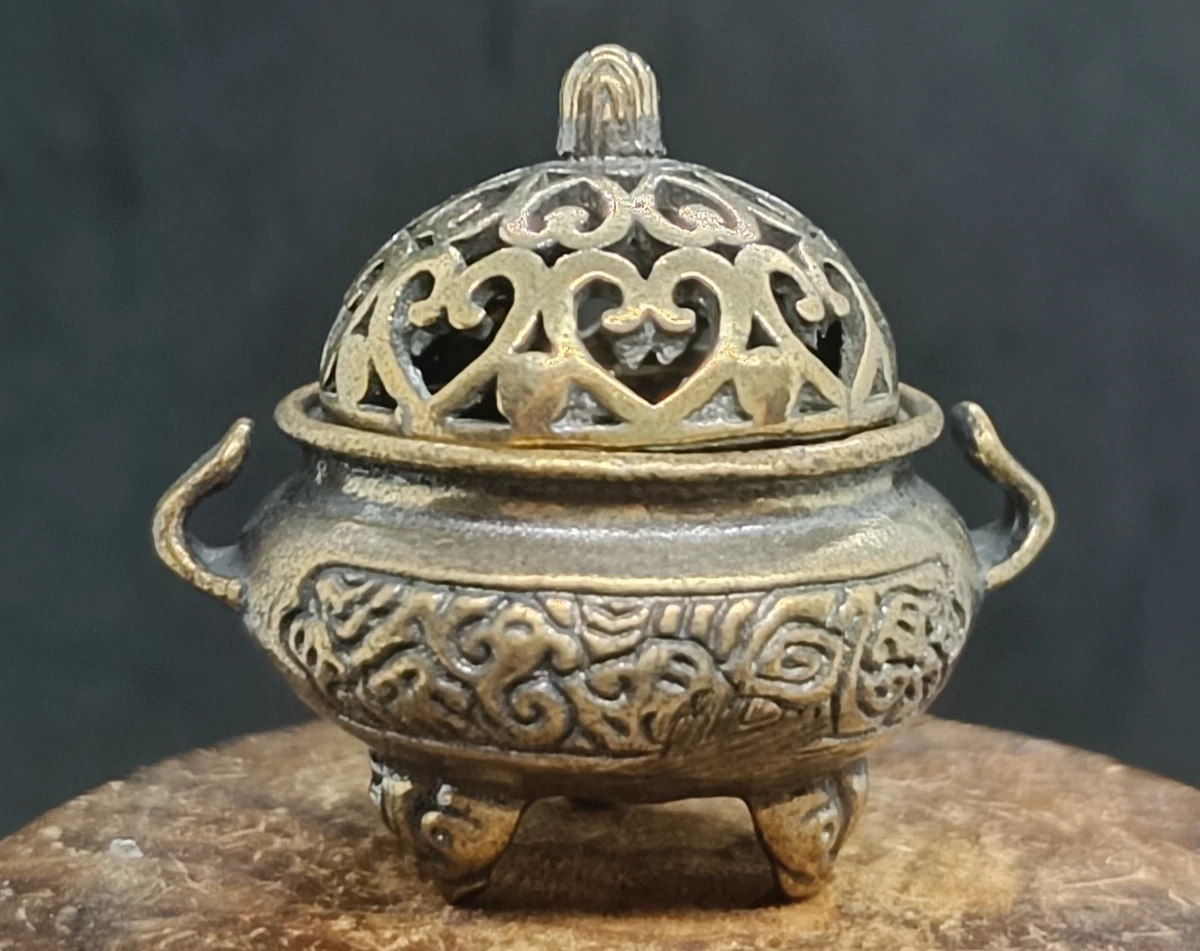 Bruciatori di incenso grandi, bruciatore di incenso in ceramica con coperchio Adatto per salvia