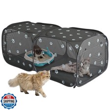 2-in-1 Dog Playpen 58''Pop Up Cat Pet Playpen, Assembly-Free Indoor Outdoor K