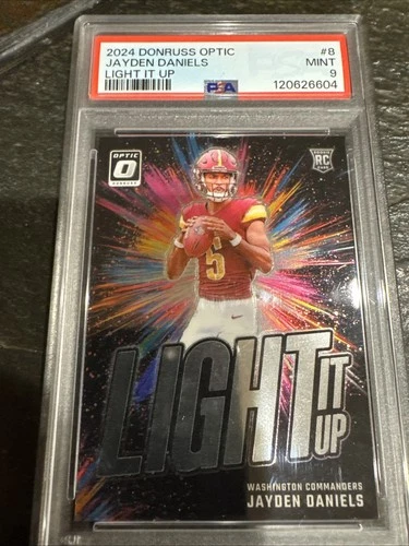 2024 Panini Donruss Optic - Light It Up Jayden Daniels #8 (RC) PSA 9