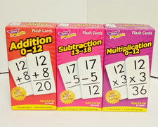 3 Trend Enterprises: Addition-Subtraction- Multiplication Flash Cards EUC