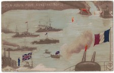 WWI Osmanische Türkei Dardanellen Gallipoli Fort Marine Seeschlacht - Kind fa...