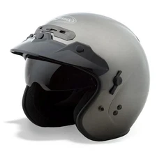GMAX GM-32 Open Face Helmet w/Flip Down Shield - X-Large - Titanium