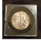 1945 Liberty Walking Half Dollar Silver Coin in Protective Case
