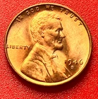 1946-S Lincoln Wheat Cent Penny GEM RED BU From an Original Bank Roll
