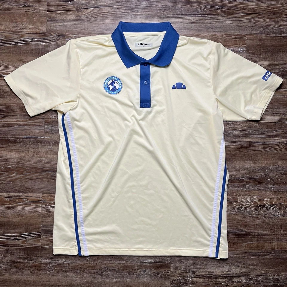 Polo de tenis Ellesse Cincinnati Open 2025 para hombre XL blanco crema Foto 2 de 4