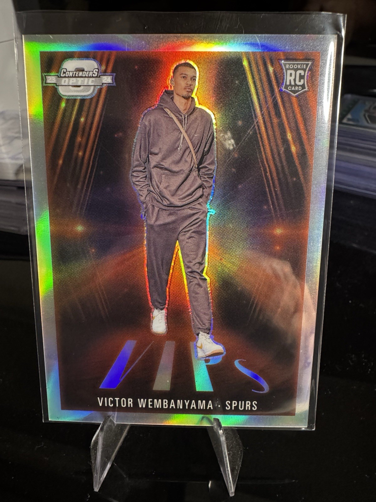 2023-24 Panini Contenders Optic Victor Wembanyama #4 VIPS RC Silver Prizm &09041